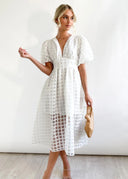 Bailey | Women's Midi Dress V-Neck Satin Summer Wedding Guest
