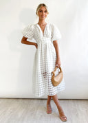 Bailey | Women's Midi Dress V-Neck Satin Summer Wedding Guest