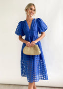 Bailey | Women's Midi Dress V-Neck Satin Summer Wedding Guest