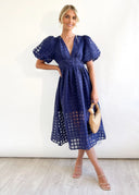 Bailey | Women's Midi Dress V-Neck Satin Summer Wedding Guest