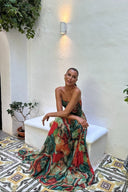Bellamy | Women's Maxi Dress Corset Satin Summer Wedding Guest