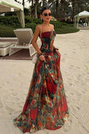 Bellamy | Women's Maxi Dress Corset Satin Summer Wedding Guest