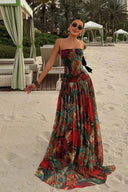 Bellamy | Women's Maxi Dress Corset Satin Summer Wedding Guest