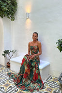 Bellamy | Women's Maxi Dress Corset Satin Summer Wedding Guest