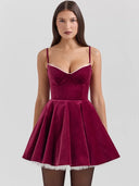 Bonnie | Women's Mini Dress Corset Velvet Summer Party