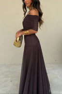 Brittany | Women's Maxi Dress A-Line Satin Summer Wedding Guest