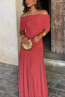 Brittany | Women's Maxi Dress A-Line Satin Summer Wedding Guest