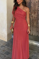 Brittany | Women's Maxi Dress A-Line Satin Summer Wedding Guest