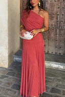 Brittany | Women's Maxi Dress A-Line Satin Summer Wedding Guest