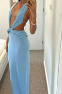 Bryony | Women's Maxi Dress Halter Neck Satin Summer Evening