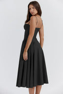 Calliope | Women's Midi Dress Corset Satin Summer Wedding Guest