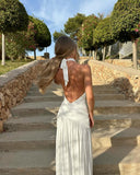 Callista | Women's Maxi Dress Halter Neck Satin Summer Wedding Guest