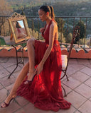 Camila | Women's Maxi Dress Halter Neck Satin Summer Wedding Guest