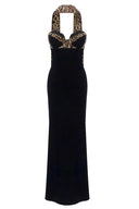 Camryn | Women's Maxi Dress Halter Neck Satin Summer Formal Evening