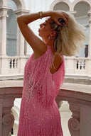 Celine | Women's Mini Dress V-Neck Sequin Summer Cocktail Party