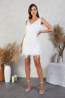 Celine | Women's Mini Dress V-Neck Sequin Summer Cocktail Party