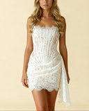 Clara | Women's Mini Dress Corset Lace Summer Cocktail Party