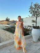 Corinna | Women's Maxi Dress Halter Neck Satin Summer Wedding Guest
