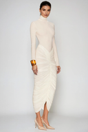 Dahlia | Women's Midi Dress Bodycon Satin Summer Formal Evening