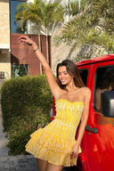 Danica | Women's Mini Dress Strapless Sequin Summer Party