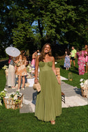 Daria | Women's Maxi Dress Corset Satin Summer Wedding Guest