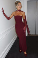 Djenna | Women's Maxi Dress Bodycon Satin Summer Wedding Guest