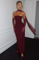 Djenna | Women's Maxi Dress Bodycon Satin Summer Wedding Guest