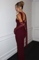 Djenna | Women's Maxi Dress Bodycon Satin Summer Wedding Guest