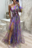 Elena | Women's Maxi Dress One Shoulder Satin Summer Wedding Guest