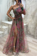 Elena | Women's Maxi Dress One Shoulder Satin Summer Wedding Guest