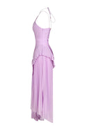 Eliza | Women's Maxi Dress Halter Neck Satin Summer Wedding Guest