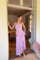 Eliza | Women's Maxi Dress Halter Neck Satin Summer Wedding Guest