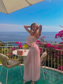 Ellis | Women's Two Piece Set Pleated Lace Vacation Party