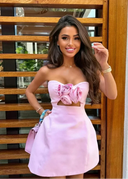 Elspeth | Women's Mini Dress Strapless Sequin Summer Race Day