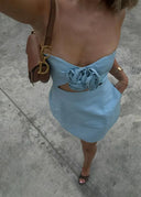 Elspeth | Women's Mini Dress Strapless Sequin Summer Race Day