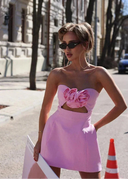 Elspeth | Women's Mini Dress Strapless Sequin Summer Race Day