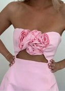 Elspeth | Women's Mini Dress Strapless Sequin Summer Race Day