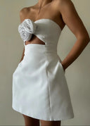 Elspeth | Women's Mini Dress Strapless Sequin Summer Race Day