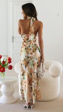 Ember | Women's Maxi Dress Halter Neck Satin Summer Wedding Guest