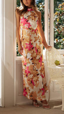 Ember | Women's Maxi Dress Halter Neck Satin Summer Wedding Guest