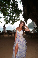 Emberly | Women's Maxi Dress Corset Satin Summer Wedding Guest