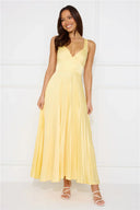 Erica | Women's Maxi Dress V-Neck Satin Summer Wedding Guest