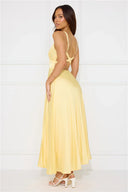 Erica | Women's Maxi Dress V-Neck Satin Summer Wedding Guest