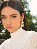Evelyn | Women's Earrings Gold Summer Statement Party