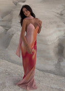 Fayah | Women's Maxi Dress Spaghetti Strap Satin Summer Wedding Guest