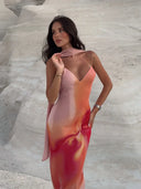 Fayah | Women's Maxi Dress Spaghetti Strap Satin Summer Wedding Guest