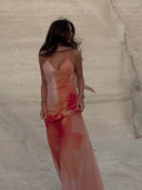 Fayah | Women's Maxi Dress Spaghetti Strap Satin Summer Wedding Guest