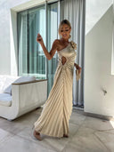 Felicity | Women's Midi Dress One Shoulder Satin Summer Wedding Guest
