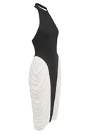 Francesca | Women's Midi Dress Halter Neck Satin Summer Wedding Guest