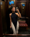 Francesca | Women's Midi Dress Halter Neck Satin Summer Wedding Guest